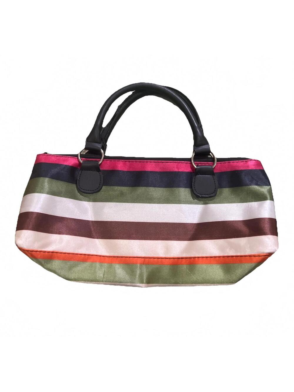 Primeware Insulated Wine Clutch Bag Tote Purse Multicolor Striped Wine Theme